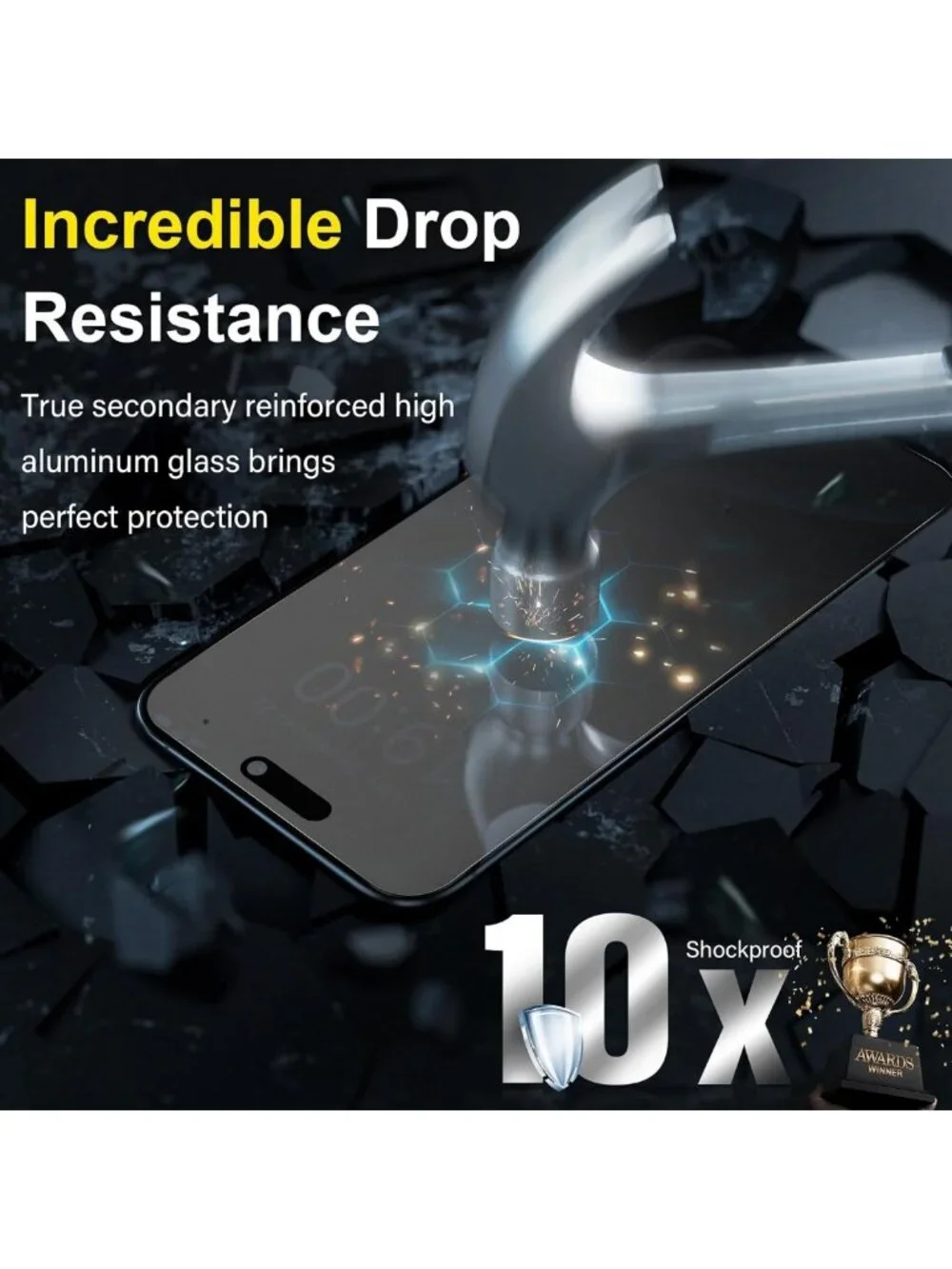 2 Pack Matte Screen Protector & Camera Lens Protector for iPhone 16 Pro Max